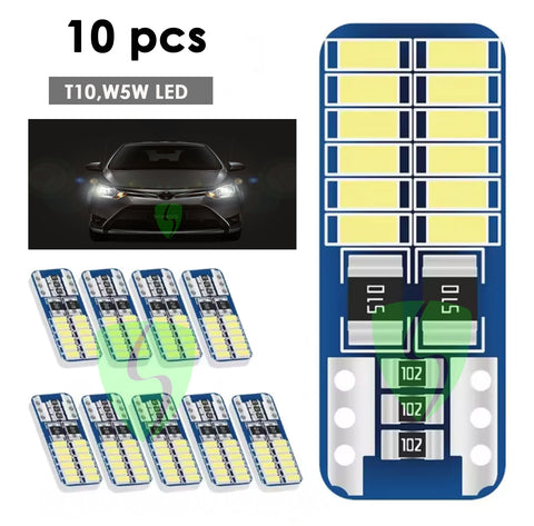 Ampolleta led t10 w5w 6000k canbus