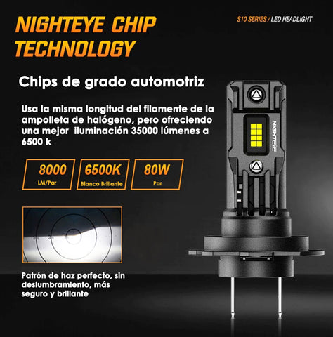 Par Ampolleta Led H7 canbus 6500k NIGHTEYE