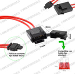 Porta fusible automotriz con toma de corriente de fusible simple de doble línea