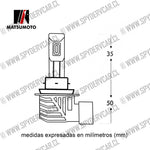 Ampolleta Led V3 9005 6000lm color frio 6000k Ampolleta Led V3 H8/H11/H16 6000lm color frio 6000k