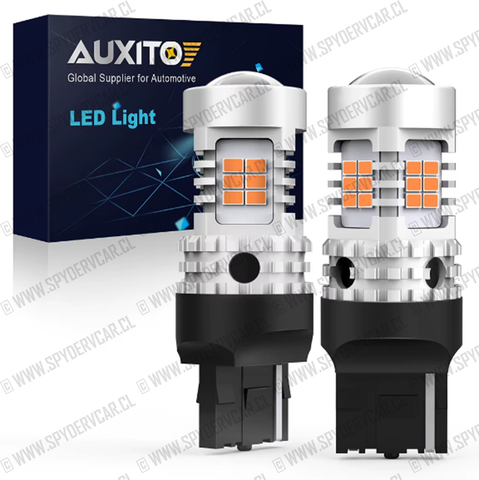 Ampolleta luz intermitente led 7440 W21W WY21W T20 canbus 