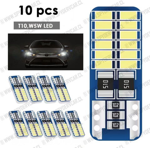 Ampolleta led t10 w5w 6000k canbus