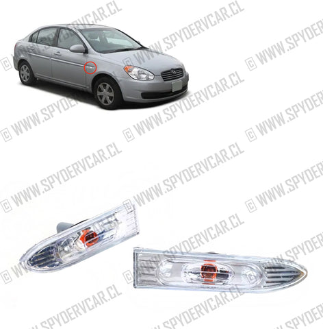 Farol lateral Hyundai New Accent LH/RH Tapabarro intermitente