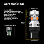 Ampolleta luz intermitente led 7440 W21W WY21W T20 canbus 