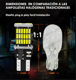 Ampolleta t15 led w16w  6000k canbus