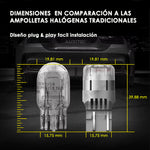 Ampolleta  t20 7443 W21/5w luces de freno led rojo canbus