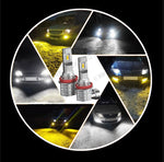 Ampolleta Led H8/H11/H16  bi-color (blanco + amarillo) canbus