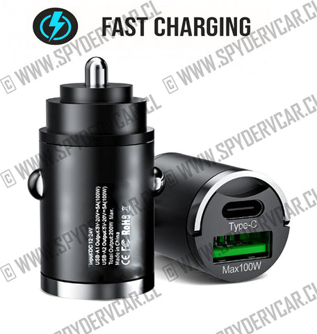 Mini Cargador para Auto Carga Rápida hasta 15W  (1 ud)