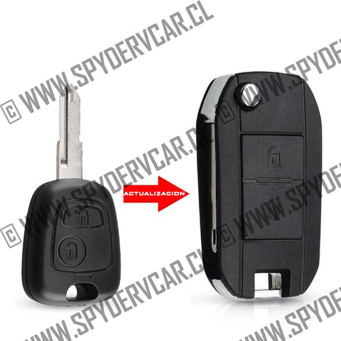 Case actualización carcasa llave Peugeot 206/207