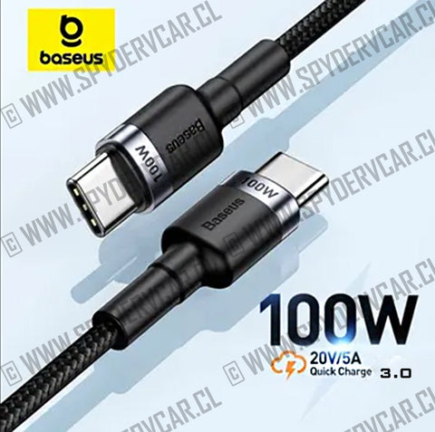 Cable USB tipo C a tipo C  100 W Baseus