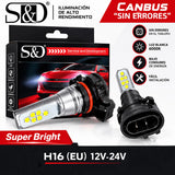 Ampolleta LED H16 (EU) psx24w canbus sin código de error blanco 6000k